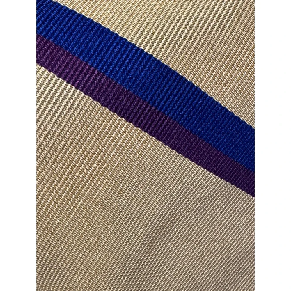 Brooks Brothers Makers Silk Repp Tie Gold Blue Burgundy Striped Made‎ in USA